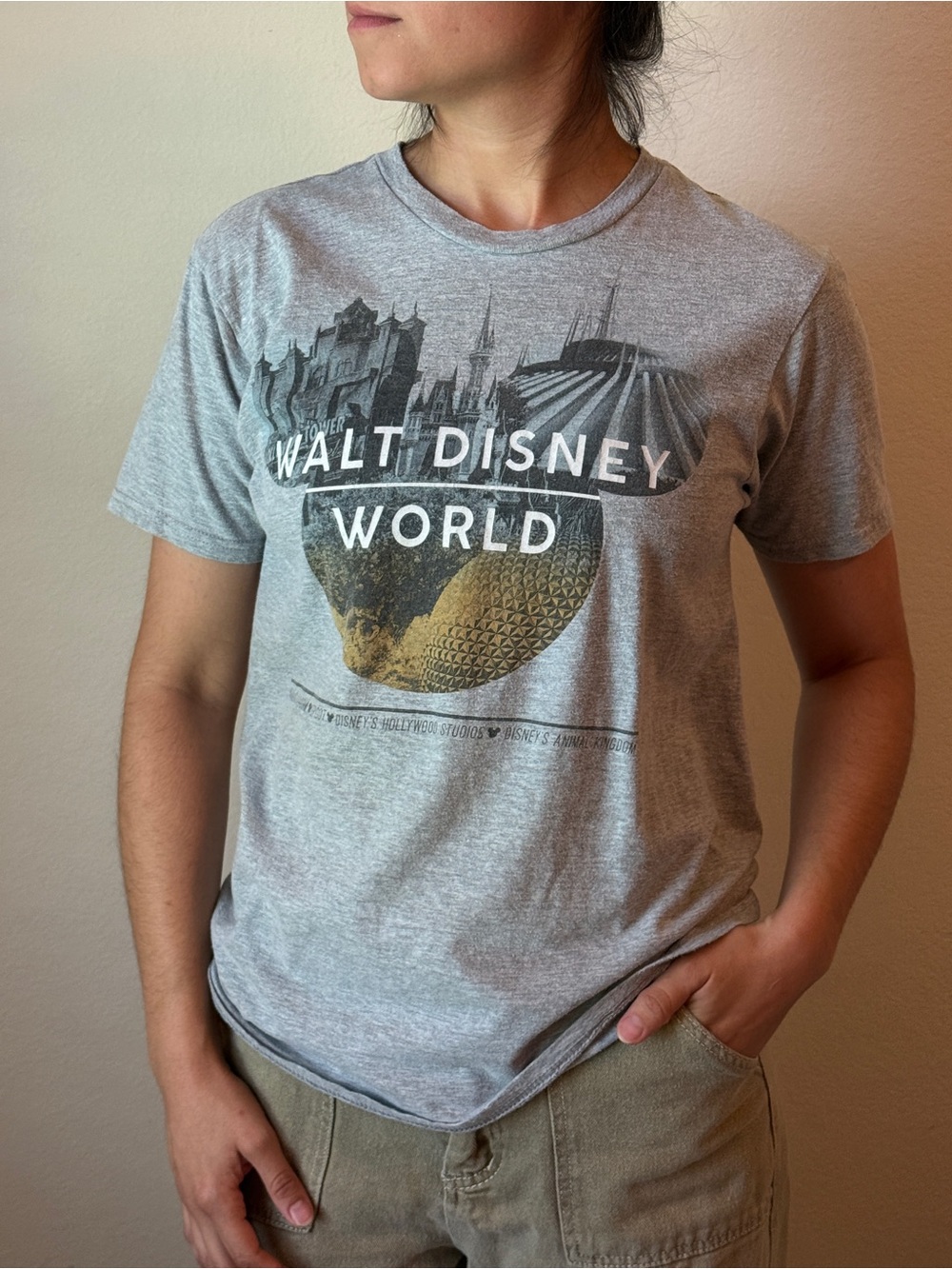 Women’s Faded Disney Parks Grey Walt Disney World Graphic Tee